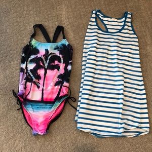 Justice size girls size 20 one piece swimsuit
